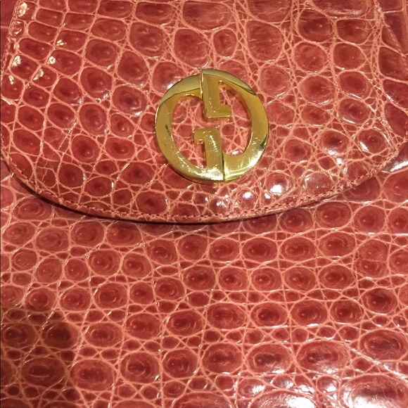 Vintage Gucci crocodile purse in dusty rose - Picture 2 of 8